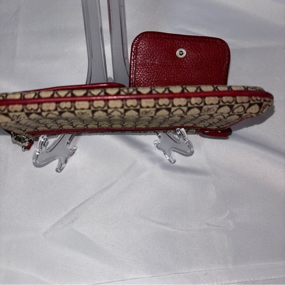 Brighton Brown and Red Designer Wallet Card Organizer Wristlet - Picture 6 of 10